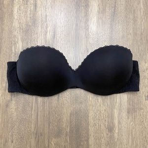 34B Strapless Bra, Push-up, Black